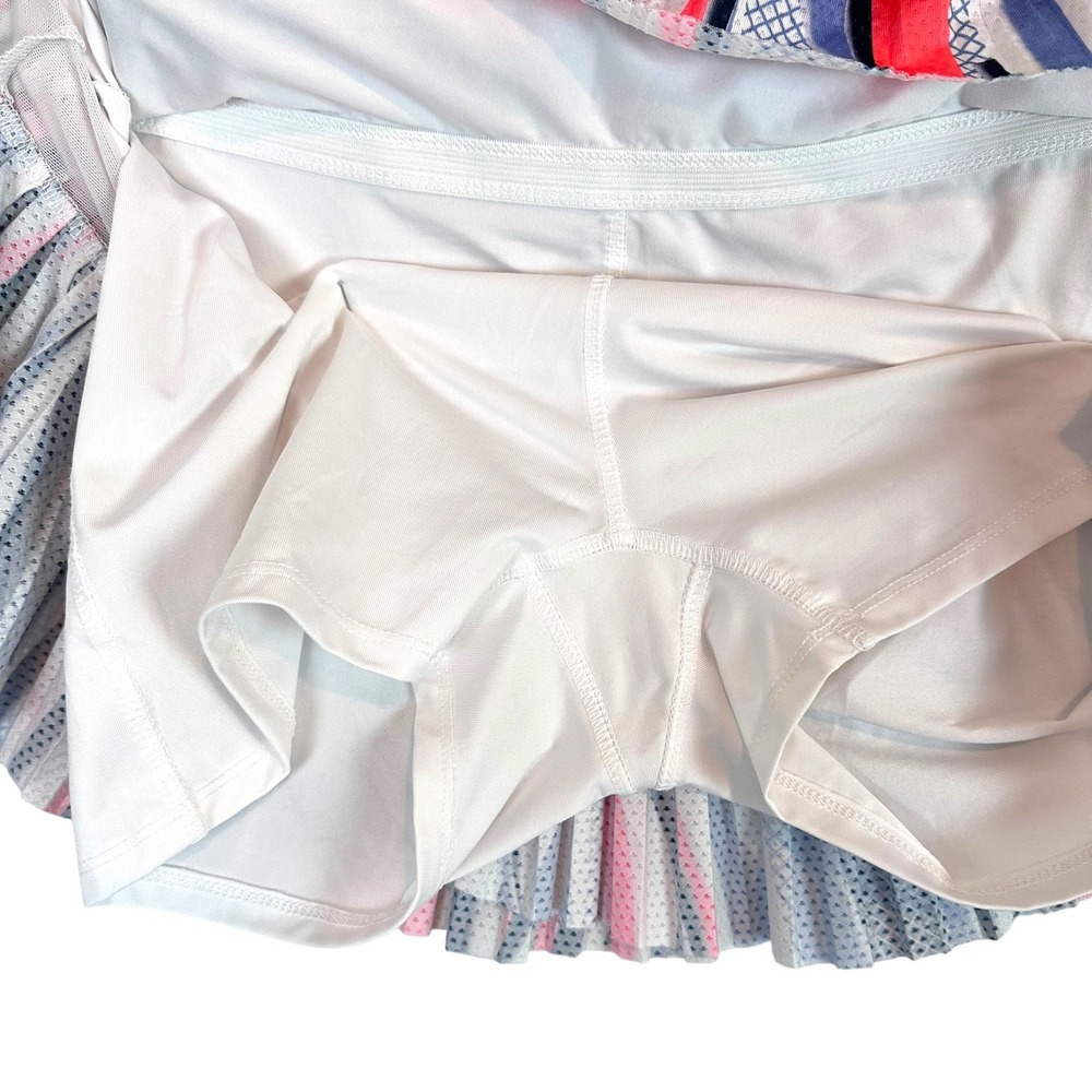 Lucky In Love Ruffle Pleated Tennis Skort L 12 Pink Golf‎ Athletic Pickleball - Picture 5 of 8